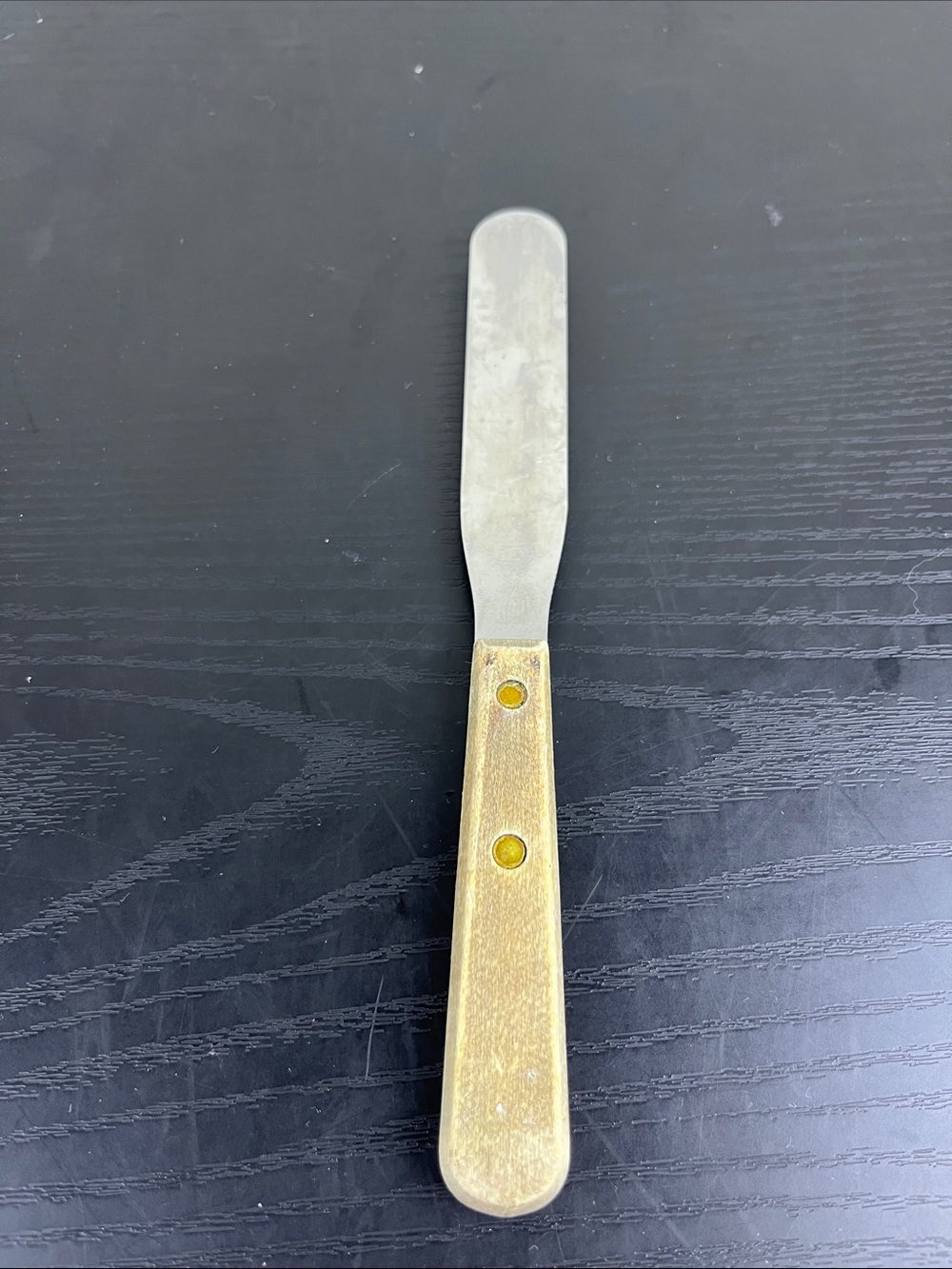 Vintage Ekco 4" Icing Sandwich Spatula Wooden Handle USA Spreader Kitchen Utensi